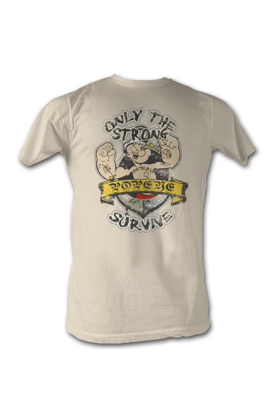 Popeye Comics Only The Strong Adult Short Sleeve T Shirt