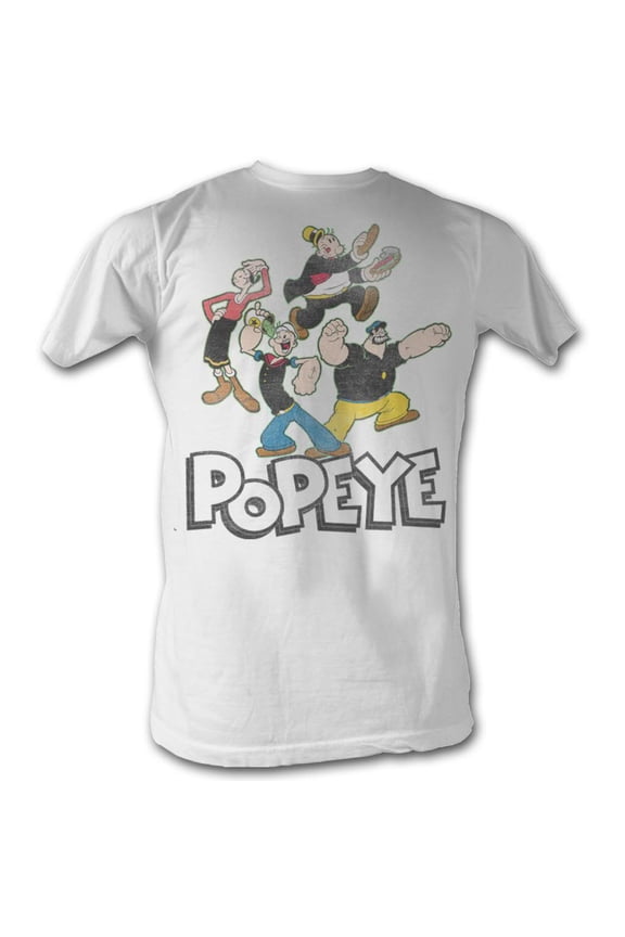 Popeye Comics Pop Group Adult Short Sleeve T Shirt