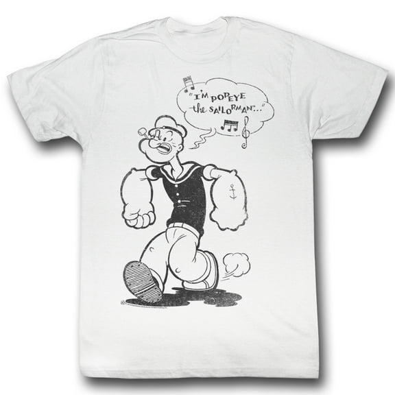 Popeye Comics Sailorman Adult Short Sleeve T Shirt