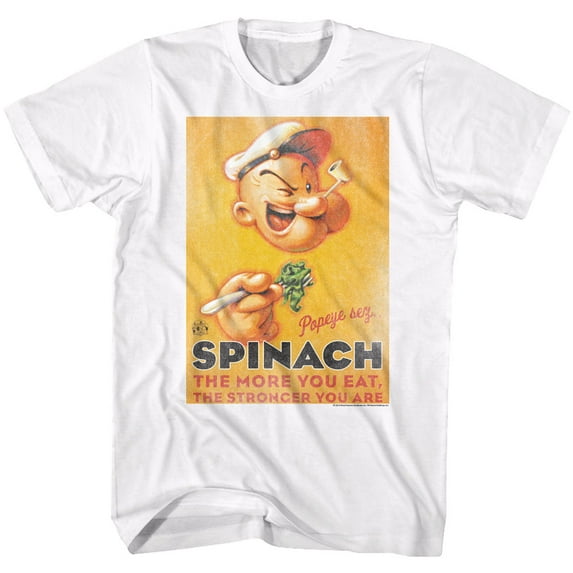 Popeye Comics Spinach Style Adult Short Sleeve T Shirt