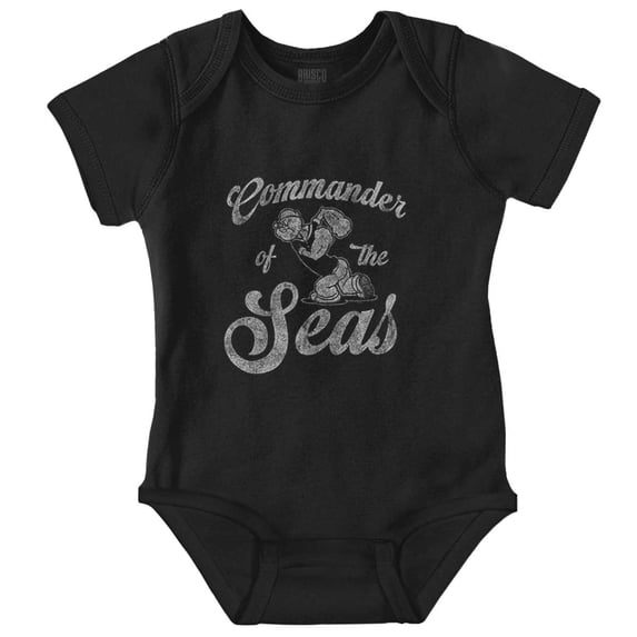 Popeye Commander of the Seas Cartoon Romper Boys or Girls Infant Baby Brisco Brands NB