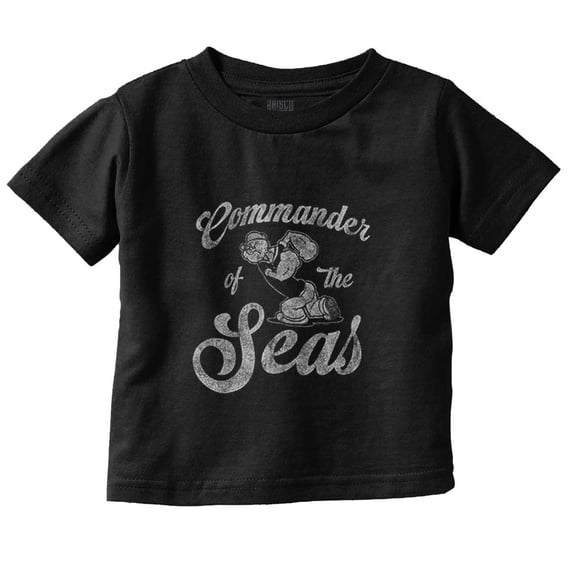 Popeye Commander of the Seas Cartoon Toddler Boy Girl T Shirt Infant Toddler Brisco Brands 18M