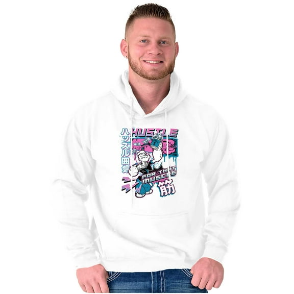Popeye Cool Hustle For the Muscle Hoodie Hooded Sweatshirt Men Brisco Brands L