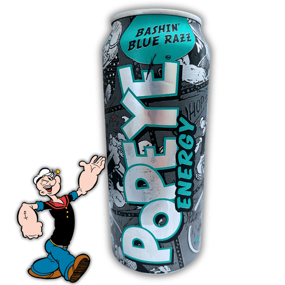 Popeye Energy Bashin' Blue Razz