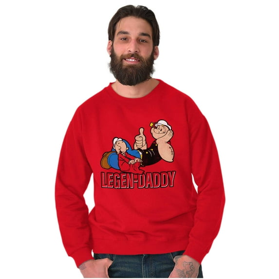 Popeye Father Cartoon Legendary Daddy Men Big & Tall Sweatshirt Brisco Brands 5X