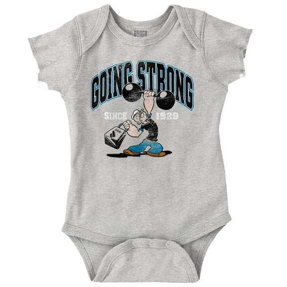 Popeye Going Strong Since 1929 Gym Romper Boys or Girls Infant Baby Brisco Brands 12M