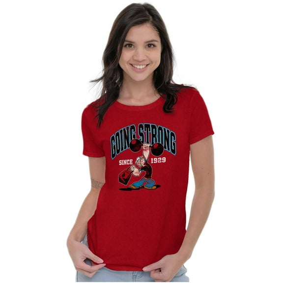 Popeye Going Strong Since 1929 Gym Women's T Shirt Ladies Tee Brisco Brands S