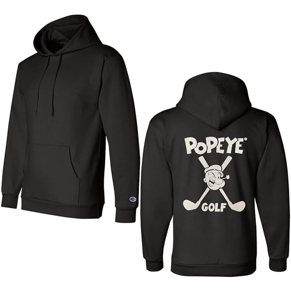 Popeye Golf Unisex Powerblend Fleece Pullover Hoodie (X-Large)