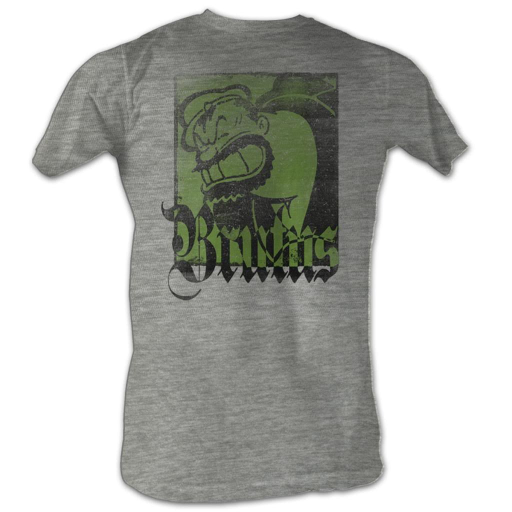 Popeye Green Face Gray Heather Adult T-Shirt Xlt - Walmart.com