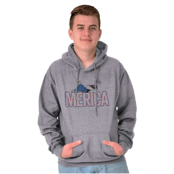 Popeye Ironic America Nickname Funny Unisex Plus Size Hoodie Brisco Brands 5X