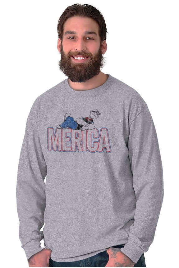 Ironic America Nickname Funny Unisex Plus Size Long Sleeve Shirt Brisco Brands 3X