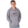 thumbnail image 1 of Popeye Ironic America Nickname Funny Unisex Plus Size Zip Hoodie Brisco Brands 4X, 1 of 5
