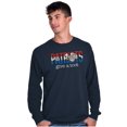 thumbnail image 1 of Popeye Ironic American Patriots Cool Long Sleeve TShirt Men Women Brisco Brands S, 1 of 5