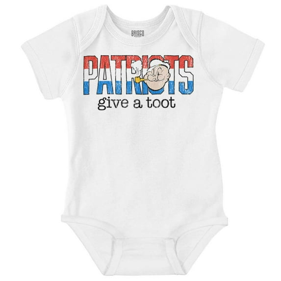 Popeye Ironic American Patriots Cool Romper Boys or Girls Infant Baby Brisco Brands NB
