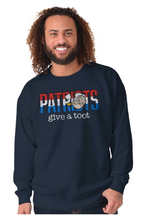 Popeye Ironic American Patriots Cool Sweatshirt for Men or Women Brisco Brands L