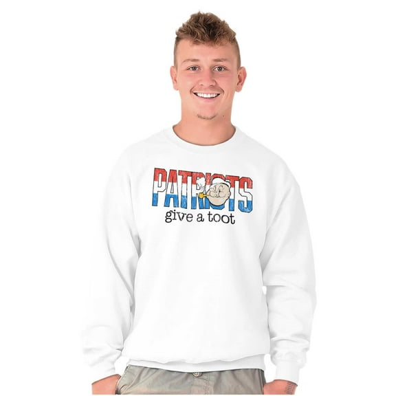 Popeye Ironic American Patriots Cool Sweatshirt for Men or Women Brisco Brands S