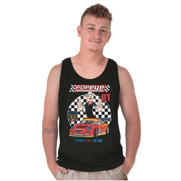 Popeye Kanji No. 1 Racecar Driver Tank Top T Shirts Men Women Brisco Brands S