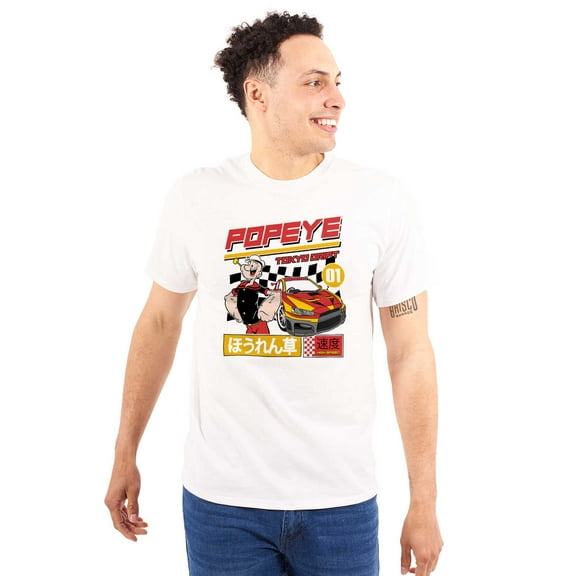 Popeye Kanji Tokyo Drift Racecar Men's Graphic T Shirt Tees Brisco Brands 3X