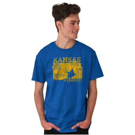 Popeye Kansas KS Local State Pride Men's Graphic T Shirt Tees Brisco Brands X