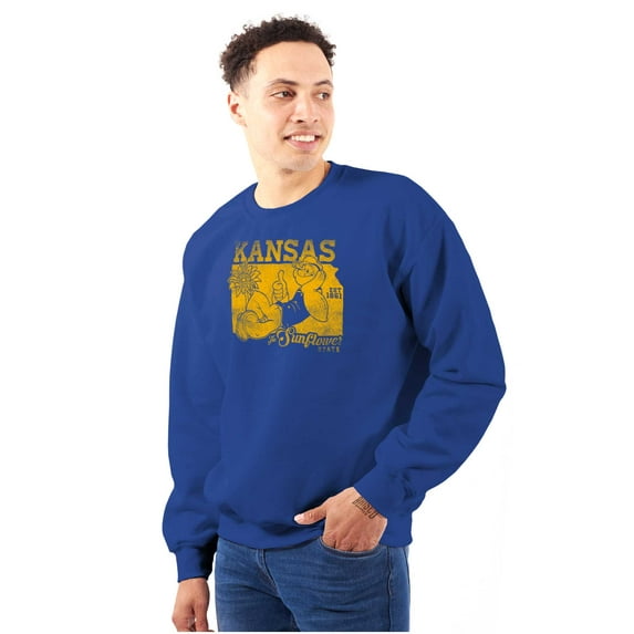 Popeye Kansas KS Local State Pride Sweatshirt for Men or Women Brisco Brands M
