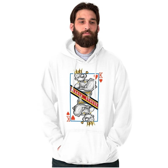 Popeye King of Hearts Playing Card Hoodie Sweatshirt Women Men Brisco Brands S