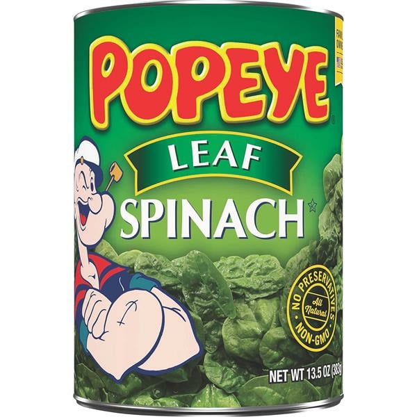 Popeye Leaf Spinach 13.5 oz (Pack of 4)
