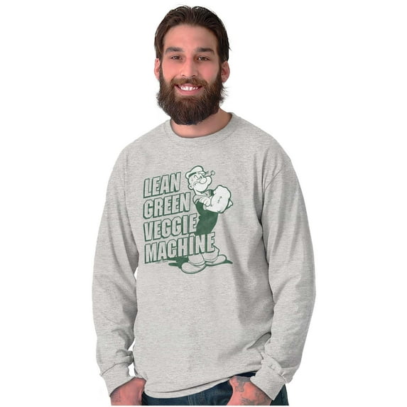 Popeye Lean Green Veggie Machine Long Sleeve TShirt Men Women Brisco Brands S