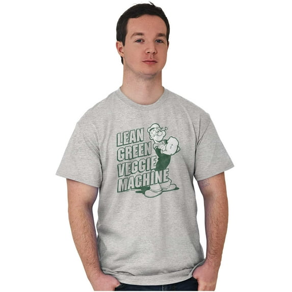 Popeye Lean Green Veggie Machine Men's Graphic T Shirt Tees Brisco Brands S
