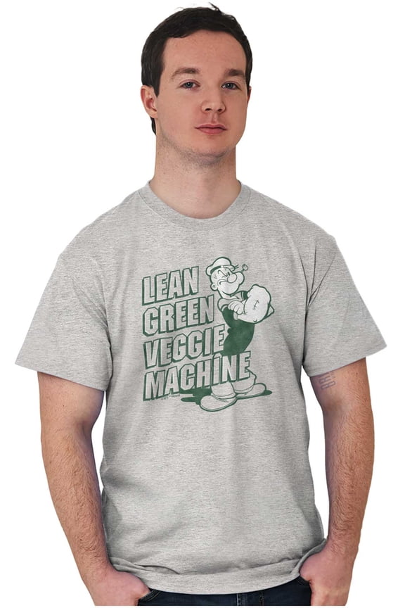 Popeye Lean Green Veggie Machine Men's Graphic T Shirt Tees Brisco Brands S