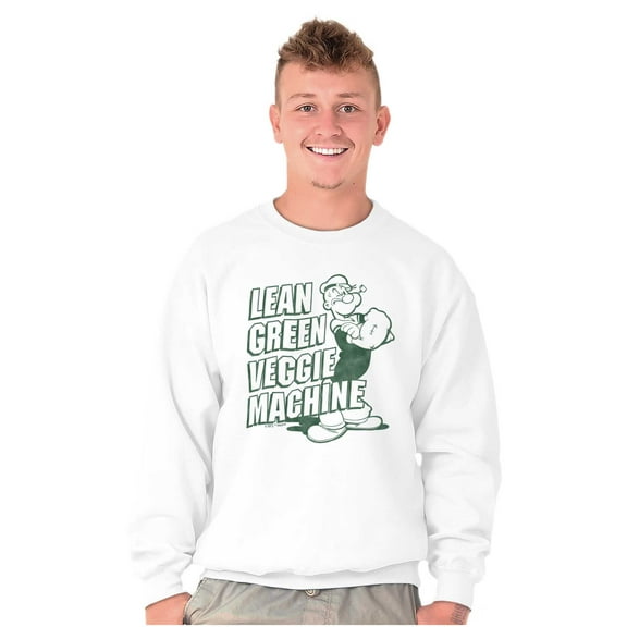 Popeye Lean Green Veggie Machine Sweatshirt for Men or Women Brisco Brands S