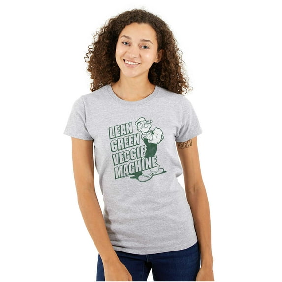 Popeye Lean Green Veggie Machine Women's Plus Size Shirt Brisco Brands 2X