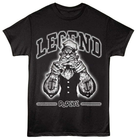 Popeye Legend Men's T Shirt (Black, AdultXL)