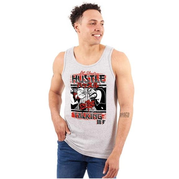 Popeye Let Your Hustle Do The Talking Tank Top Sleeveless Tee Men Brisco Brands S