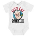 thumbnail image 1 of Popeye Let's Eat Spinach Cool Retro Romper Boys or Girls Infant Baby Brisco Brands 18M, 1 of 6
