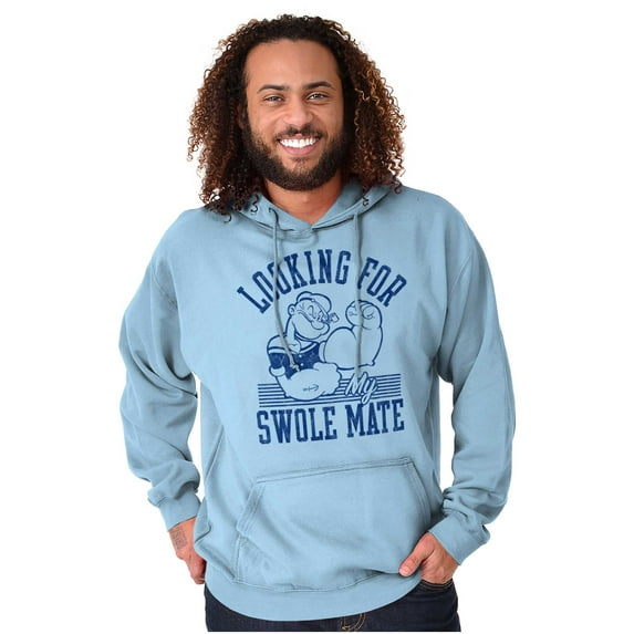 Popeye Looking For a Swole Mate Gym Hoodie Hooded Sweatshirt Men Brisco Brands 5X