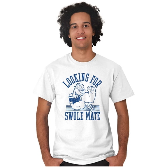 Popeye Looking For a Swole Mate Gym Men's Graphic T Shirt Tees Brisco Brands S