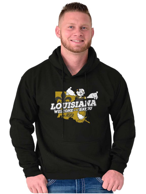 Popeye Louisiana LA Local State Pride Hoodie Sweatshirt Women Men Brisco Brands L