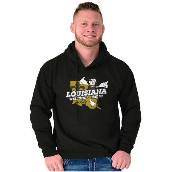 Popeye Louisiana LA Local State Pride Hoodie Sweatshirt Women Men Brisco Brands M
