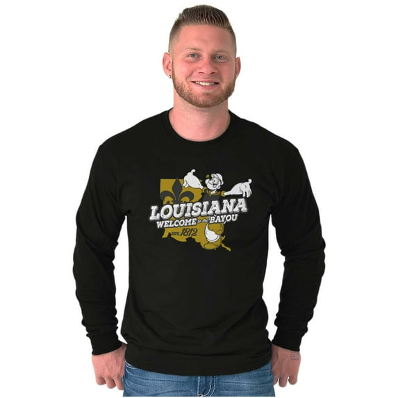 Popeye Louisiana LA Local State Pride Long Sleeve TShirt Men Women Brisco Brands S