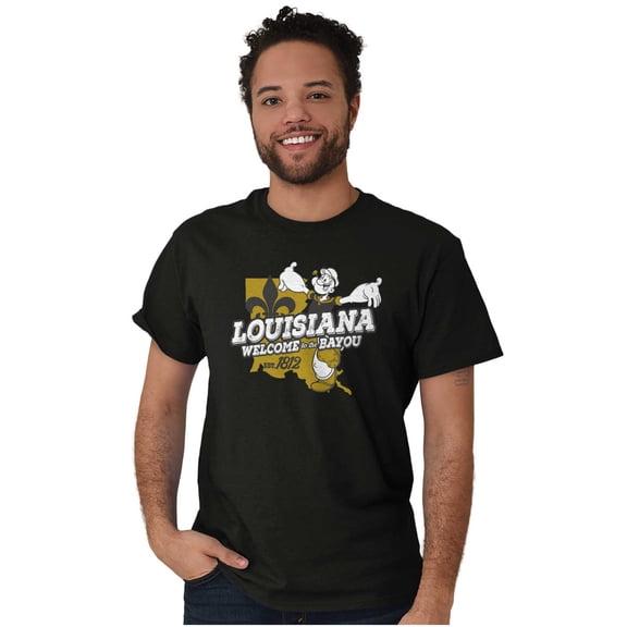 Popeye Louisiana LA Local State Pride Men's Graphic T Shirt Tees Brisco Brands 2X