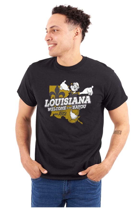 Louisiana LA Local State Pride Men's Graphic T Shirt Tees Brisco Brands 3X