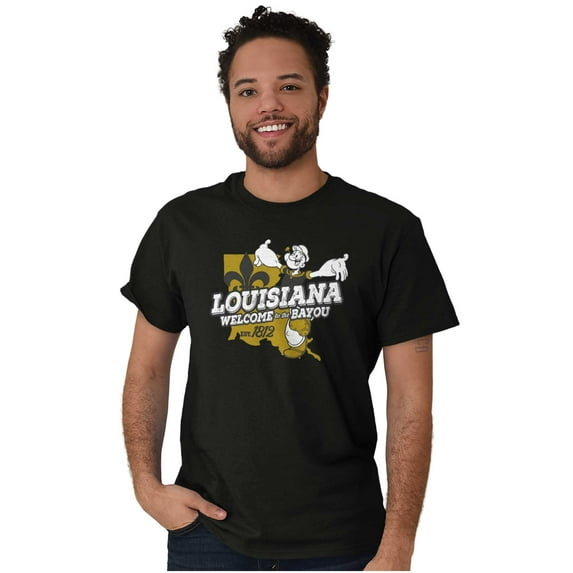 Popeye Louisiana LA Local State Pride Men's Graphic T Shirt Tees Brisco Brands S