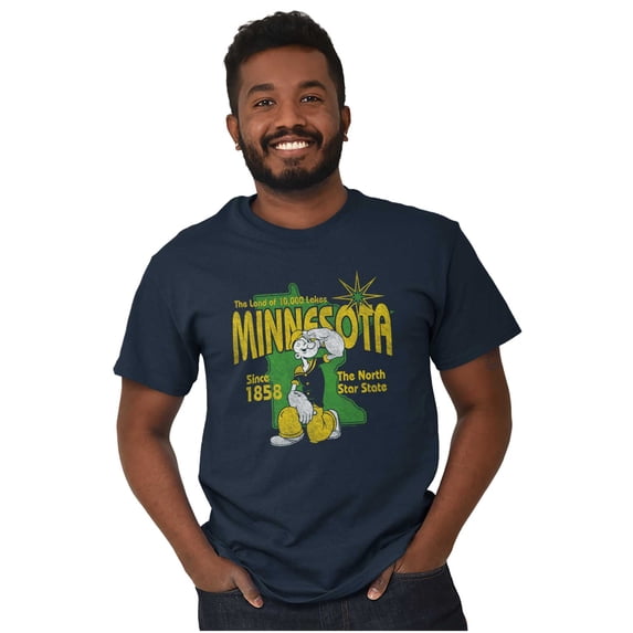 Popeye Minnesota MN Local State Pride Men's Graphic T Shirt Tees Brisco Brands S