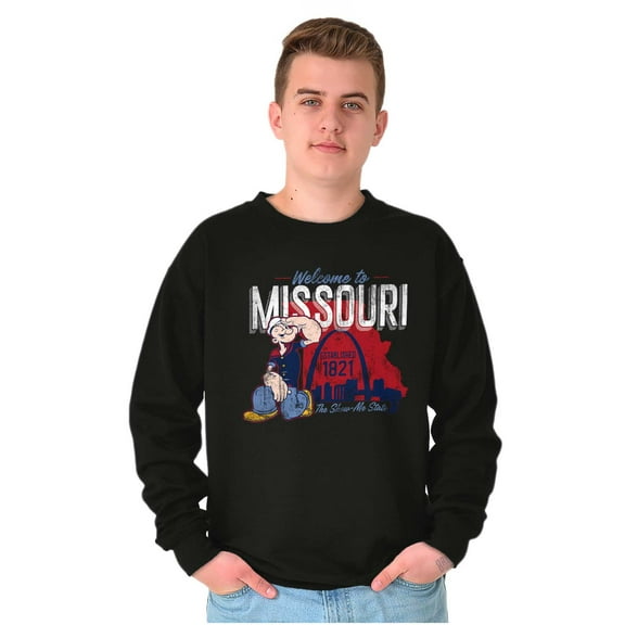 Popeye Missouri State MO Cartoon Sweatshirt for Men or Women Brisco Brands M