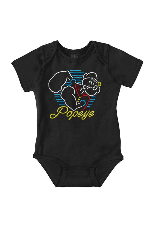 Neon Sign Sailor Cartoon Romper Boys or Girls Infant Baby Brisco Brands 6M
