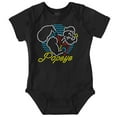 thumbnail image 1 of Popeye Neon Sign Sailor Cartoon Romper Boys or Girls Infant Baby Brisco Brands NB, 1 of 6