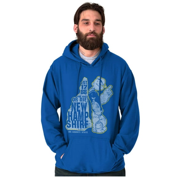 Popeye New Hampshire NH Local State Hoodie Sweatshirt Women Men Brisco Brands M