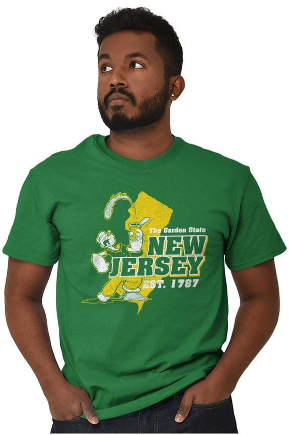 Popeye New Jersey Local State Pride Men's Graphic T Shirt Tees Brisco Brands S