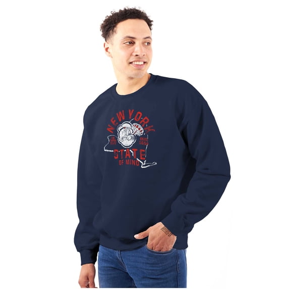 Popeye New York NY Local State Pride Sweatshirt for Men or Women Brisco Brands S