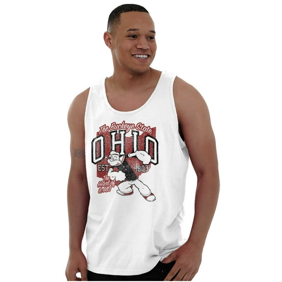Popeye Ohio Buckeye State OH Cartoon Tank Top T Shirts Men Women Brisco Brands S